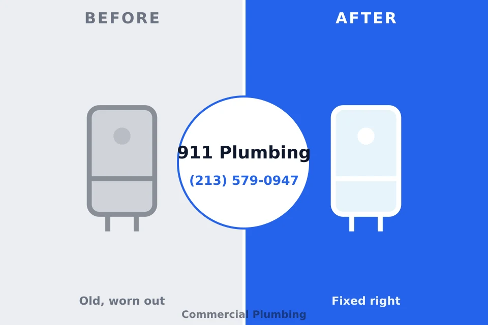 Before and after: plumbing company Sand Hill, PA